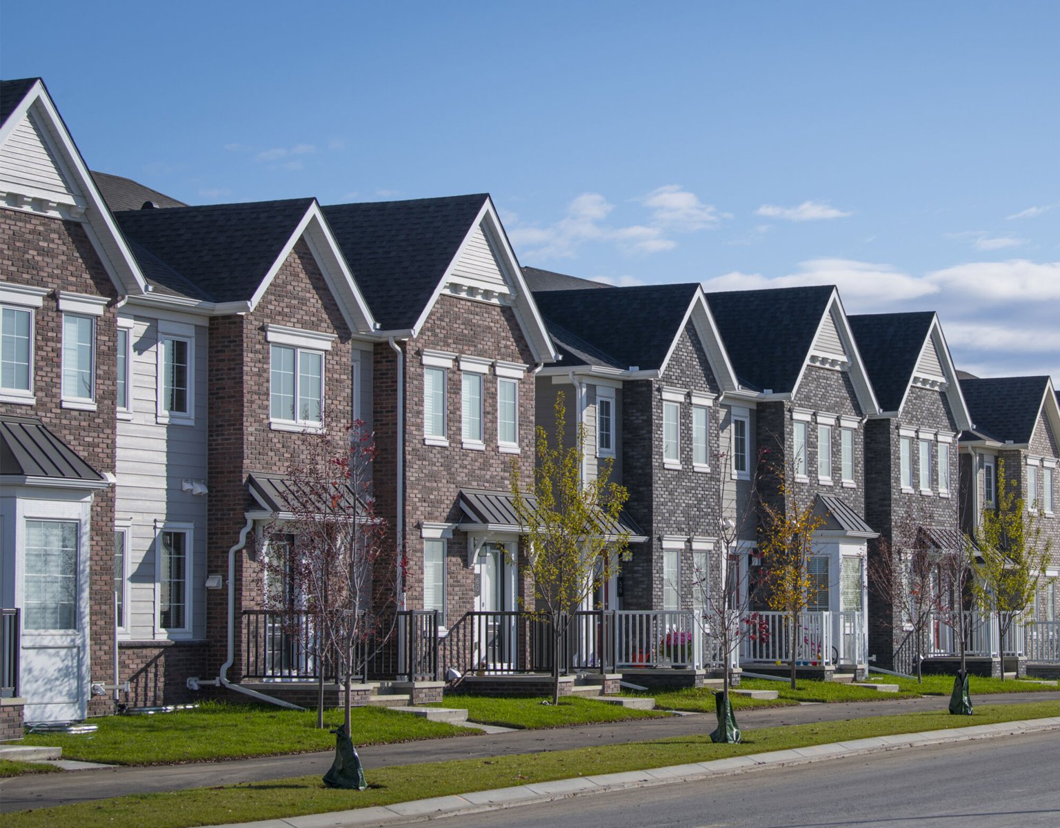 Completed townhomes project photograph