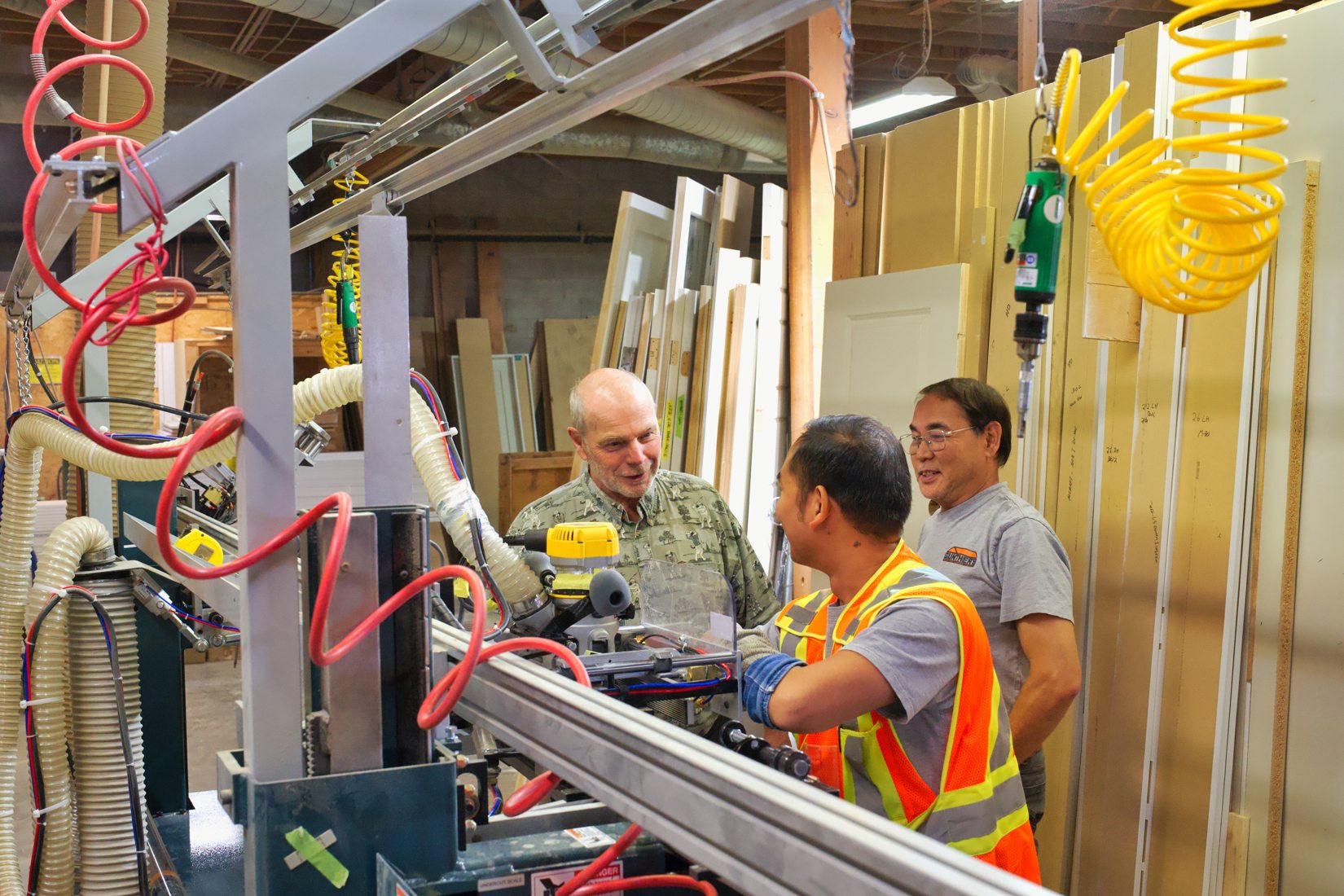 Gunthers in-house door machining capabilities supporting coordinated finishing packages